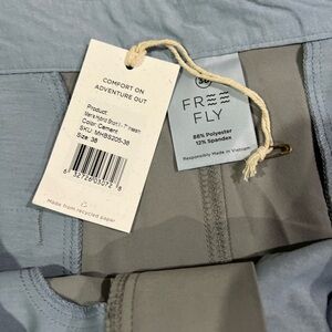 Free Fly Shorts Mens 38 Gray Chino Performance Lightweight Outdoors Stretch NWT